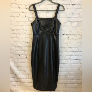 7 for All Mankind Black Vegan Leather Dress size SMALL NWT